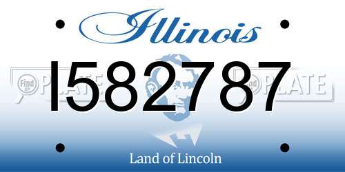 I582787 Illinois License Plate