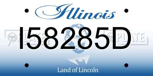 I58285D Illinois License Plate