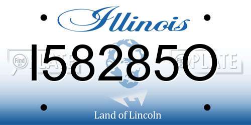 I58285O Illinois License Plate
