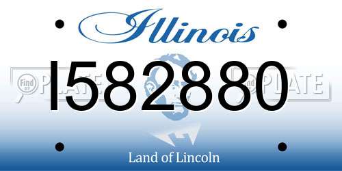 I582880 Illinois License Plate