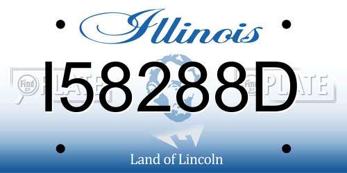 I58288D Illinois License Plate
