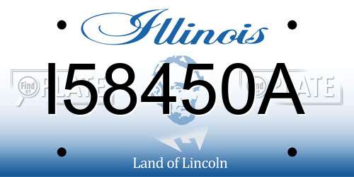 I58450A Illinois License Plate