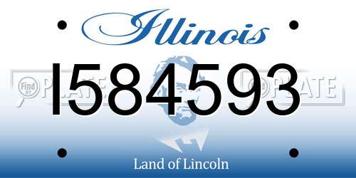 I584593 Illinois License Plate
