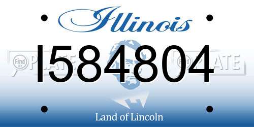 I584804 Illinois License Plate