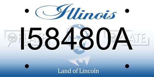I58480A Illinois License Plate