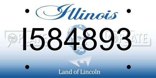 I584893 Illinois License Plate