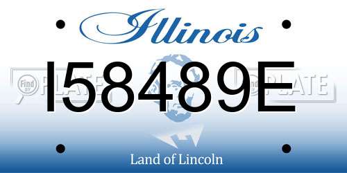 I58489E Illinois License Plate