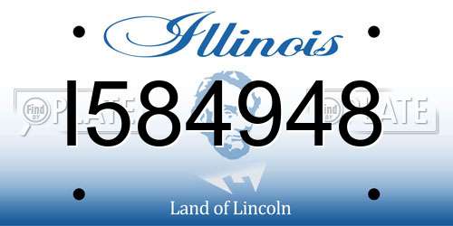 I584948 Illinois License Plate