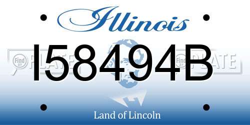 I58494B Illinois License Plate