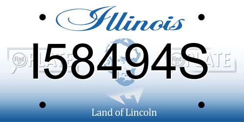 I58494S Illinois License Plate