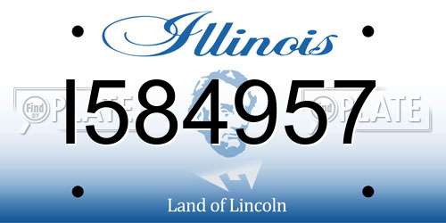 I584957 Illinois License Plate