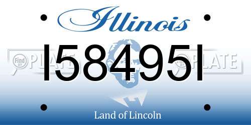 I58495I Illinois License Plate