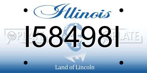 I58498I Illinois License Plate