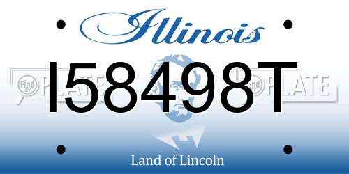 I58498T Illinois License Plate