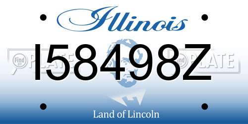 I58498Z Illinois License Plate