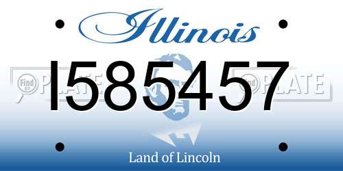 I585457 Illinois License Plate