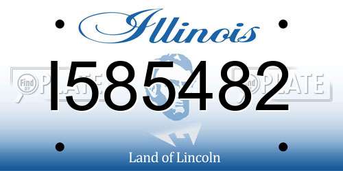 I585482 Illinois License Plate