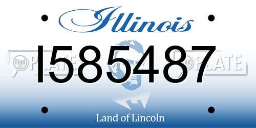 I585487 Illinois License Plate