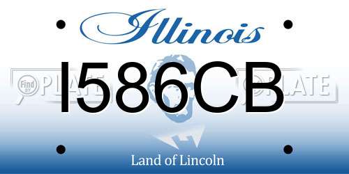 I586CB Illinois License Plate