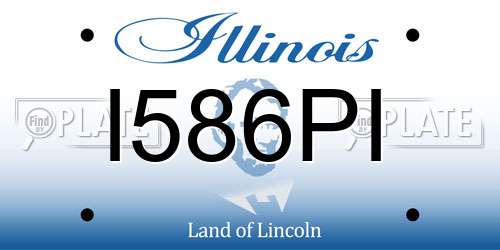 I586PI Illinois License Plate