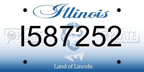 I587252 Illinois License Plate