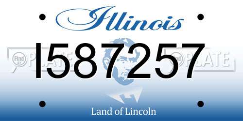 I587257 Illinois License Plate
