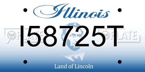 I58725T Illinois License Plate