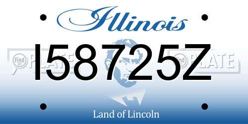 I58725Z Illinois License Plate