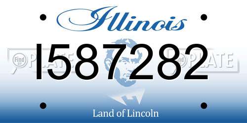 I587282 Illinois License Plate