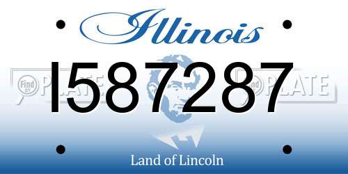 I587287 Illinois License Plate