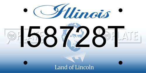I58728T Illinois License Plate