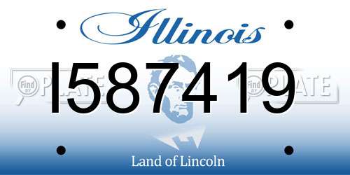 I587419 Illinois License Plate