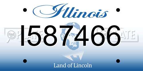 I587466 Illinois License Plate
