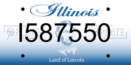 I587550 Illinois License Plate