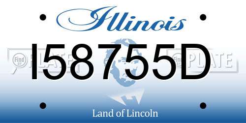 I58755D Illinois License Plate