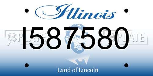 I587580 Illinois License Plate