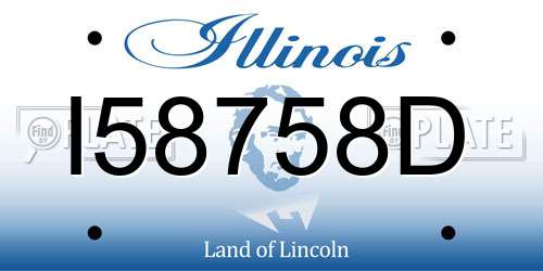 I58758D Illinois License Plate