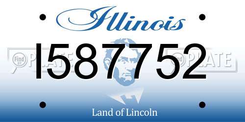 I587752 Illinois License Plate