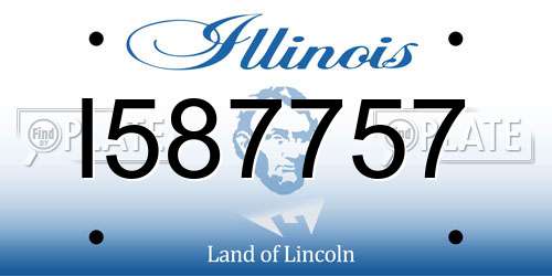 I587757 Illinois License Plate