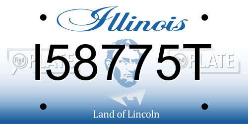 I58775T Illinois License Plate