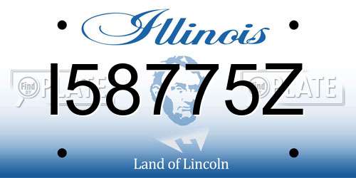 I58775Z Illinois License Plate