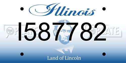 I587782 Illinois License Plate