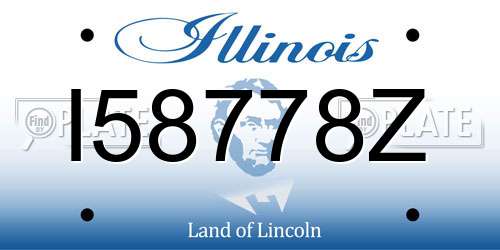 I58778Z Illinois License Plate