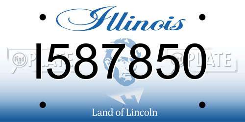 I587850 Illinois License Plate