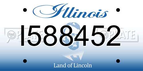 I588452 Illinois License Plate