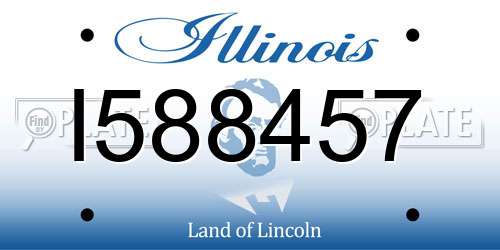 I588457 Illinois License Plate