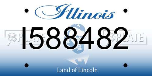 I588482 Illinois License Plate