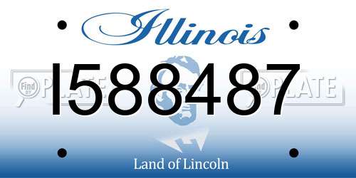 I588487 Illinois License Plate