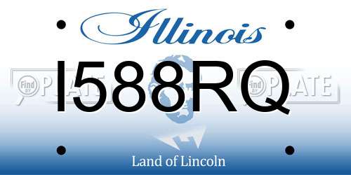 I588RQ Illinois License Plate