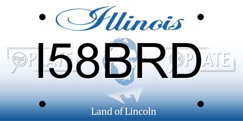 I58BRD Illinois License Plate
